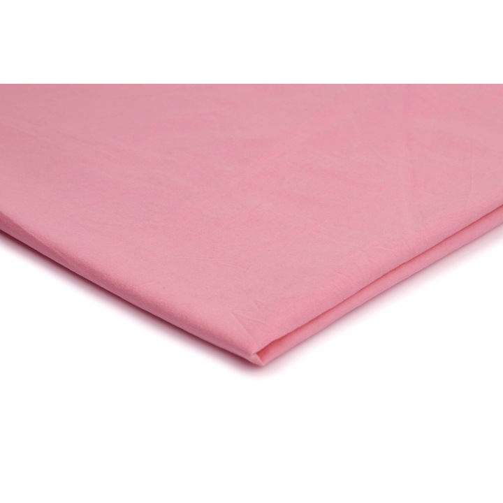 Tesatura, Bumbac creponat Roz bombon, 100% Bumbac, 50cm x 152cm