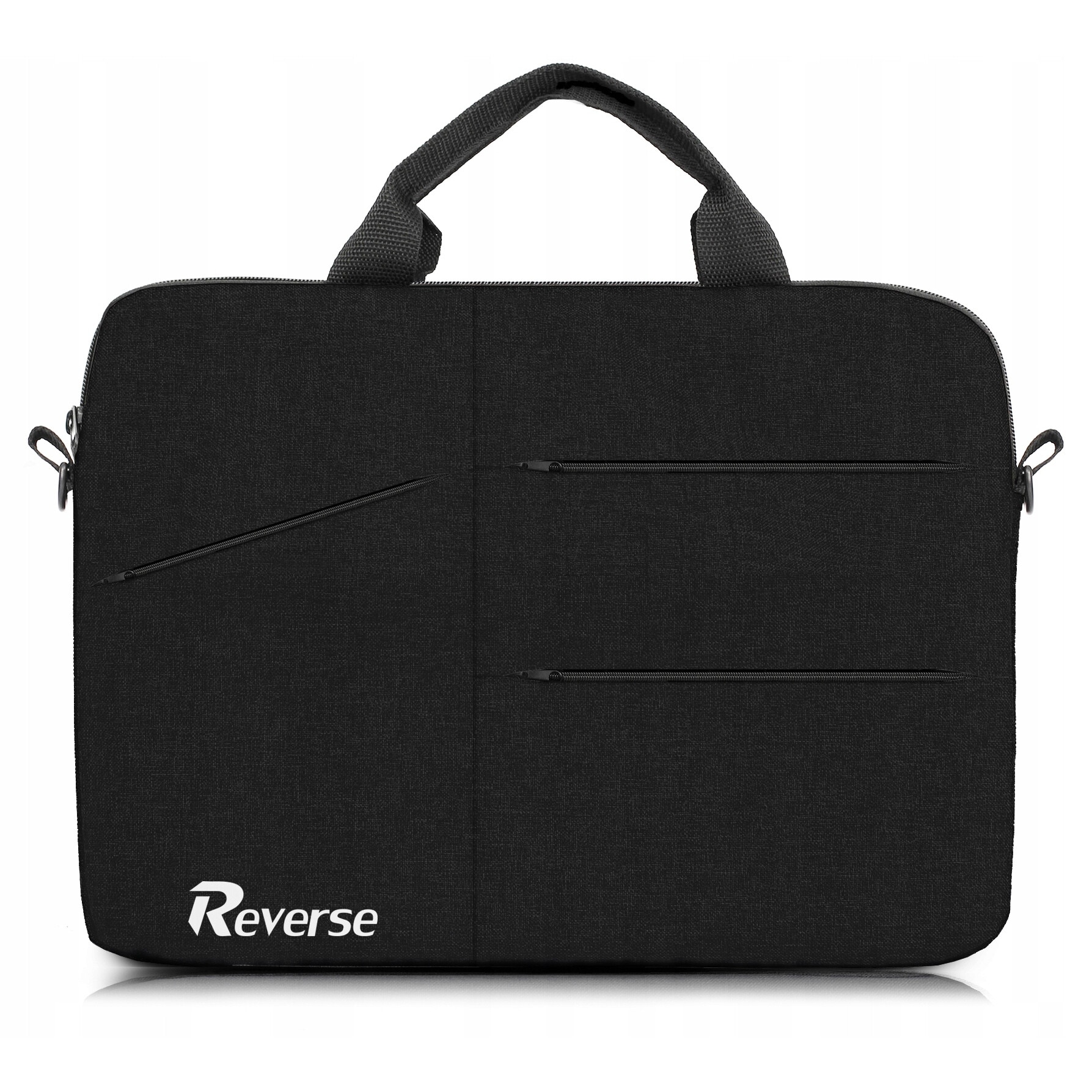Geanta laptop Reverse, 13-14 inch, material Codura, neagra, 37x27x4cm