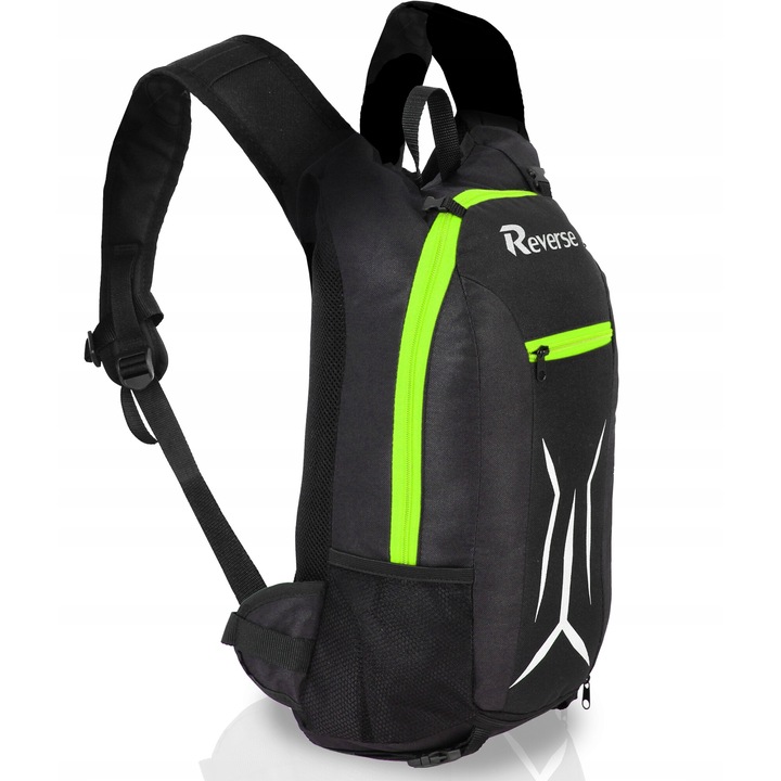 Fordított sporthátizsák, Cordura, 26x44x15 cm, 15 L, fekete