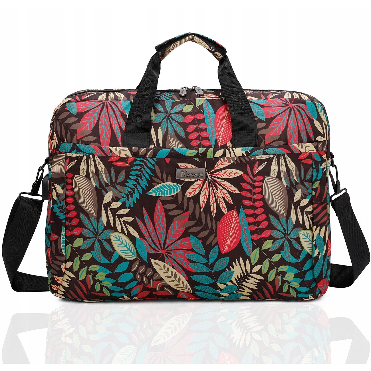 Geanta laptop Reverse, 15.6", material Codura, cu port USB, multicolor, 40x30x5cm
