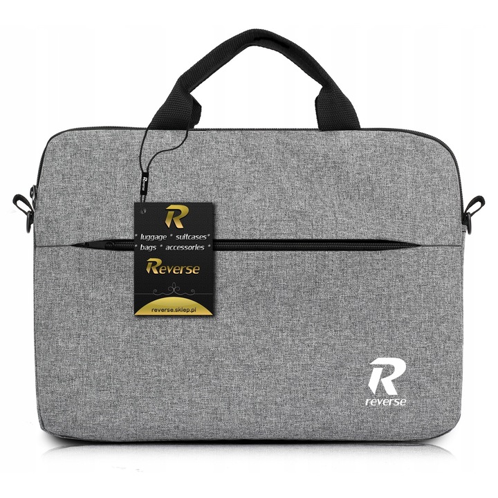 Reverse laptop táska, 17,3', Codura 9000 anyag, szürke, 45x32x4cm