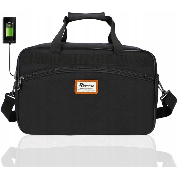 Пътна чанта на обратен ход, Cordura, 40x20x25 см, 20 литра, черна