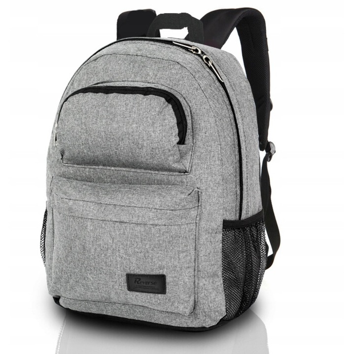 Rucsac sportiv Reverse, 32x42x15cm, 5 compartimente, gri
