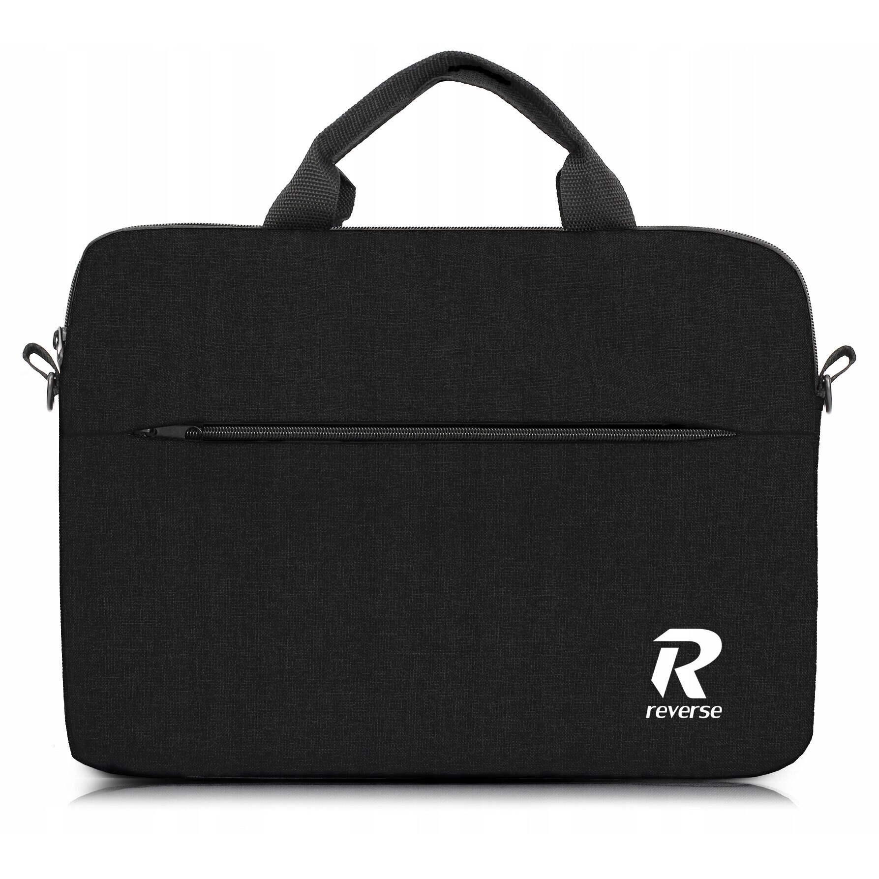 Geanta laptop Reverse, 15.6', neagra, 40x29x4cm, set cu curea reglabila