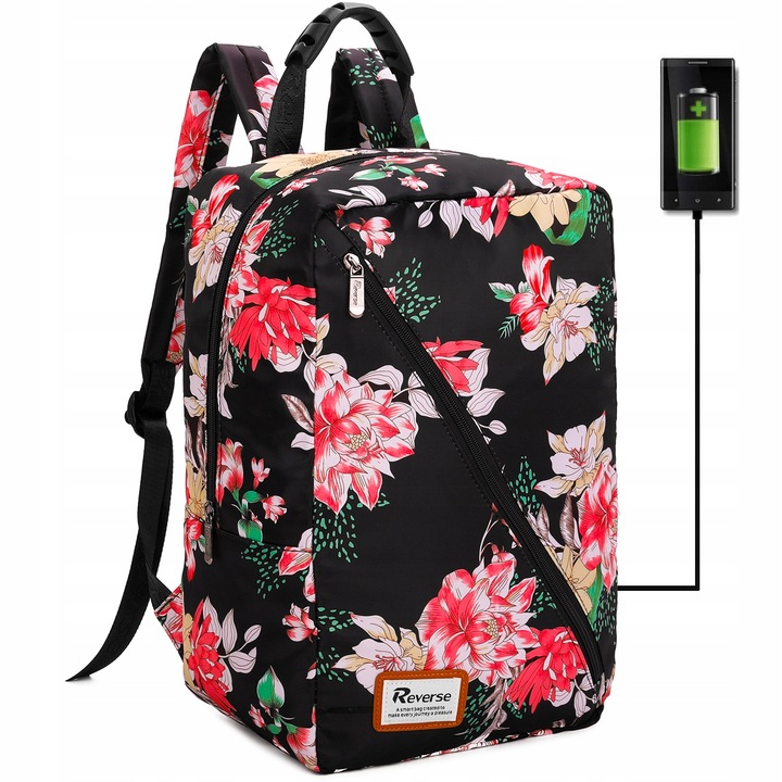 Rucsac, Reverse, pentru bagaj de avion, 40x20x25cm, 20l, impermeabil, multicolor