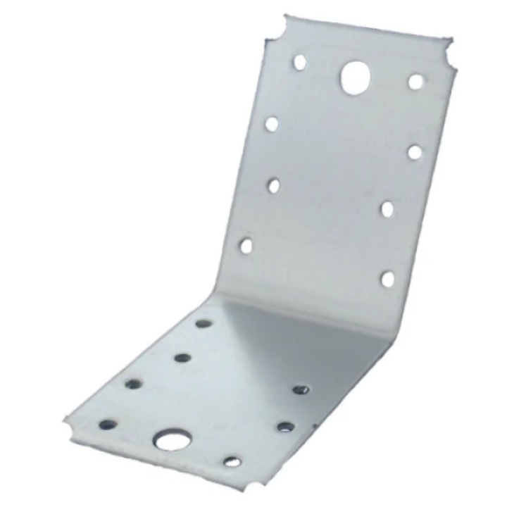 Комплект 50 единични перфорирани ъгли за дърво Vinclu, 90 градуса, поцинковани, 105 x 105 x 90 mm, Atlantic 1979 г.