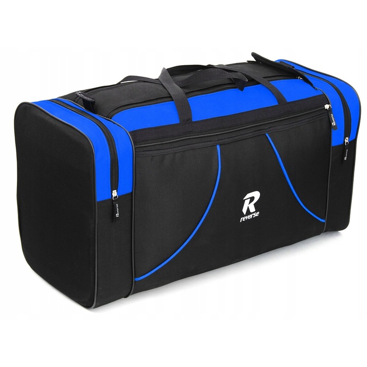 REVERSE sporttáska, 80L, fekete/kék, 37x69x31cm