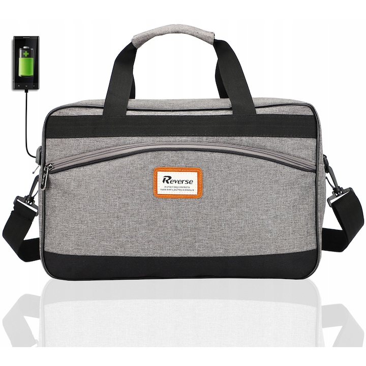 Пътна чанта на обратен ход, Cordura, 40x20x25 см, 20 литра, сива