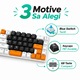 Механична геймърска клавиатура Timebox, 60%, 68 клавиша, Red Switch, LED подсветка, PBT капачета, Anti-Ghosting, обменяем Type-C кабел, компактна и тиха, за игри и офис, оранжева