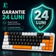 Механична геймърска клавиатура Timebox, 60%, 68 клавиша, Red Switch, LED подсветка, PBT капачета, Anti-Ghosting, обменяем Type-C кабел, компактна и тиха, за игри и офис, оранжева