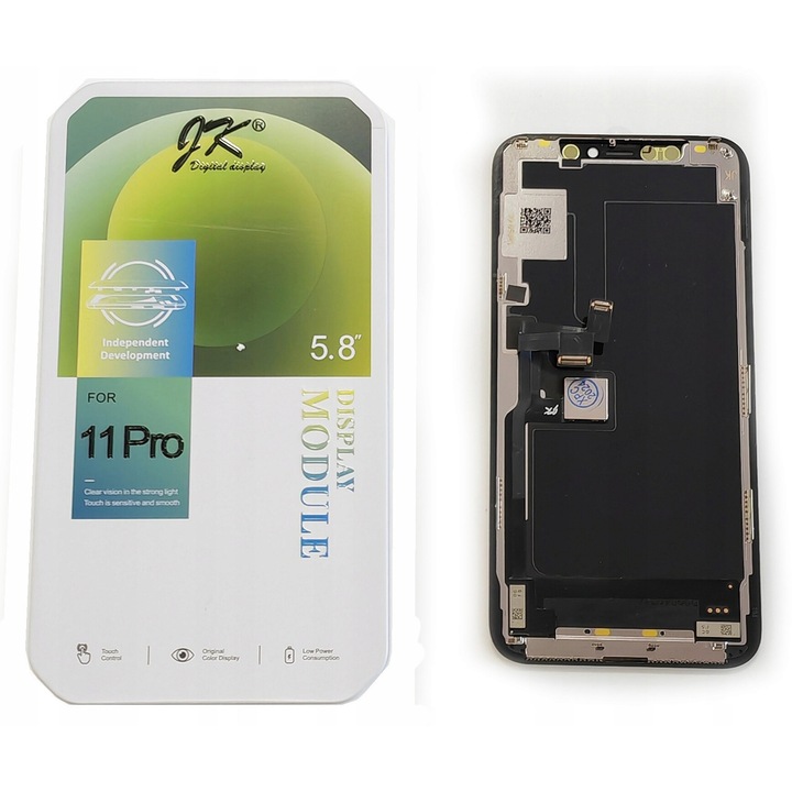 LCD екран за телефон, JK, За Apple iPhone 11 Pro, 5.8'', Резолюция 1125 x 2436, Черен