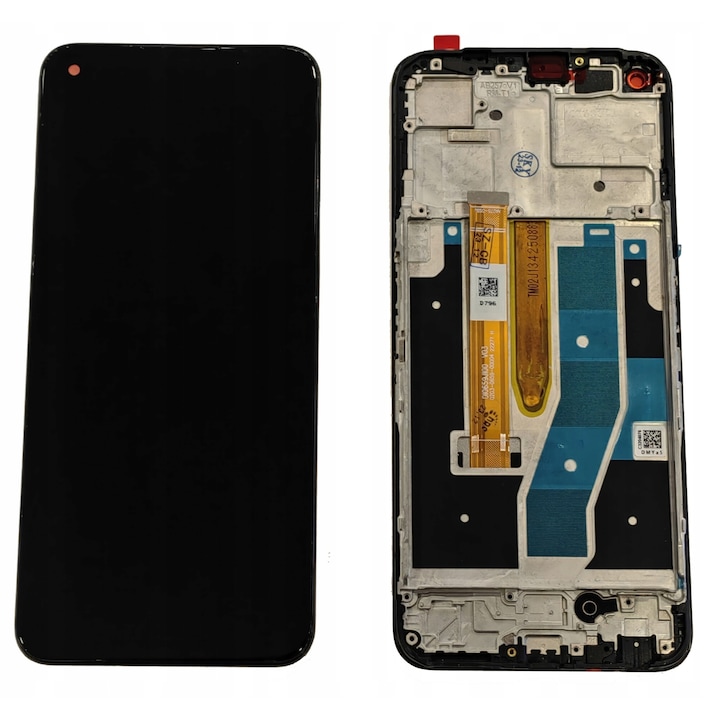 LCD екран с рамка за телефон, Realme, Съвместим с Realme 9 Pro, 6.6'', 1080x2412px, Черен