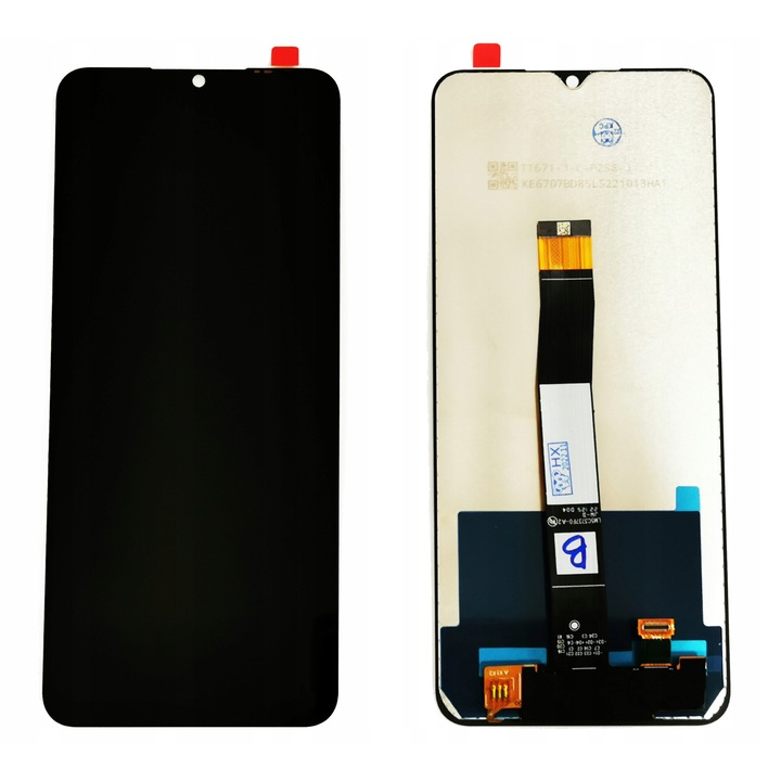 Пълен LCD екран за телефон Xiaomi Redmi 10C, 6.71'', 720x1650px, Черен