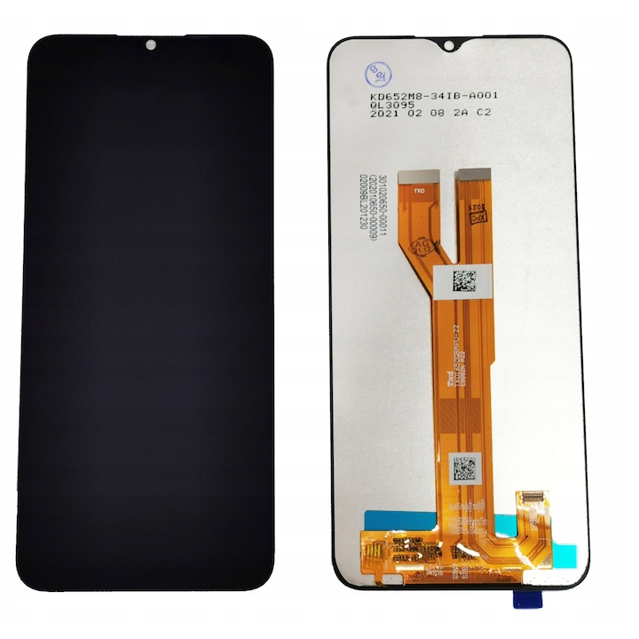 LCD екран, Realme, За телефон Realme C21, 6.5'', Черен