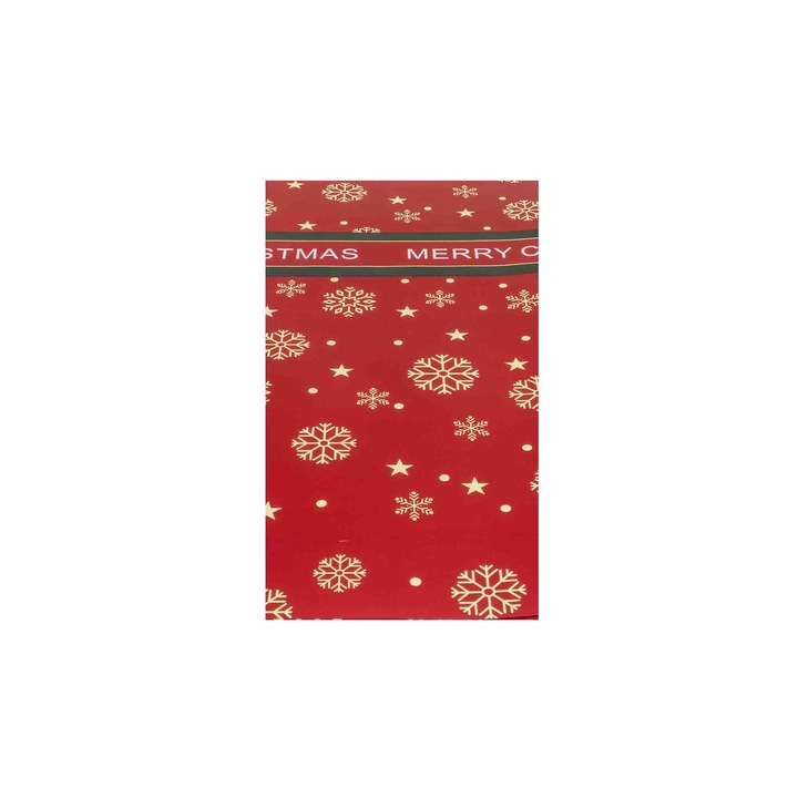 Folie celofan, 20/set, model Craciun, culoare rosu, 56x56 cm, B.S.P. / SL1022_1