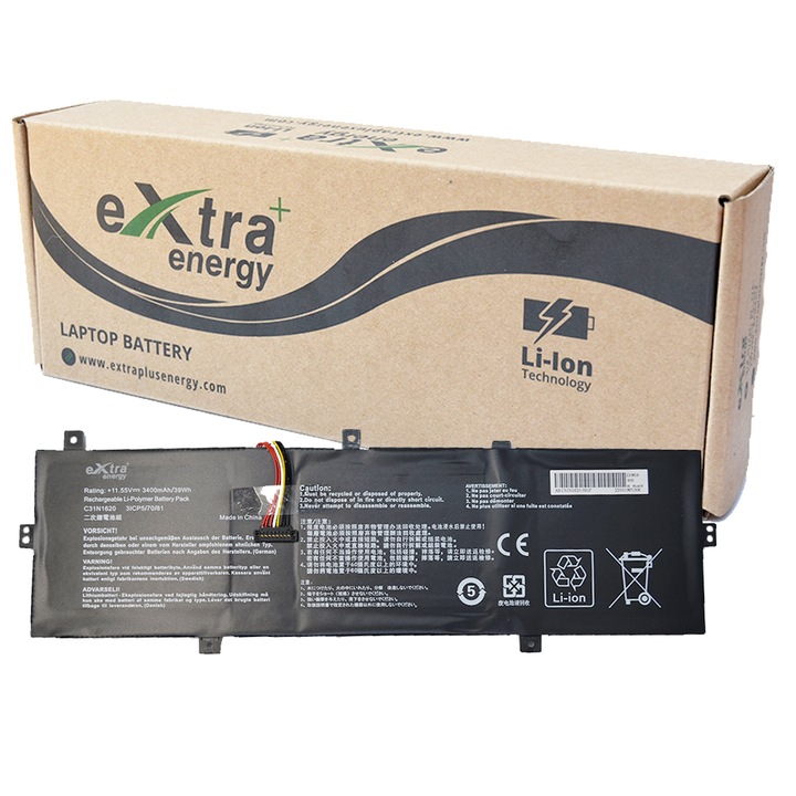 Akkumulátor Laptop Asus Zenbook UX430U UX430UA UX430UN UX430UNR UX430UQ U4100UQ PRO PU404 C31PoJH C31N1620 B típusú