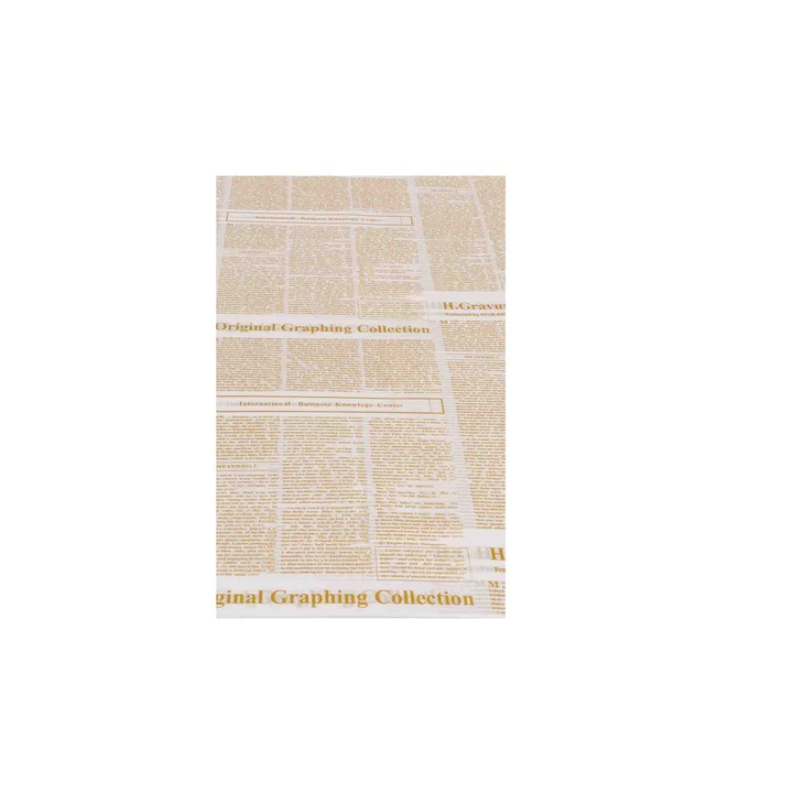 Folie celofan, 20/set, model ziar, culoare crem, 57x57 cm, B.S.P. / SL735_6