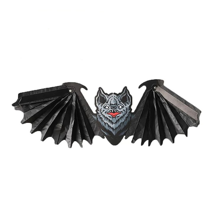 Halloween dekoráció, Denevér, B1-1118-12, fekete, 60 x 18 cm