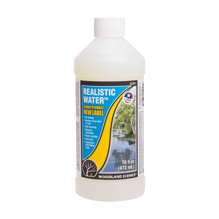 Imitatie de apa lichida WC1211 E-Z Water, Woodland Scenics, 473 ml, transparent