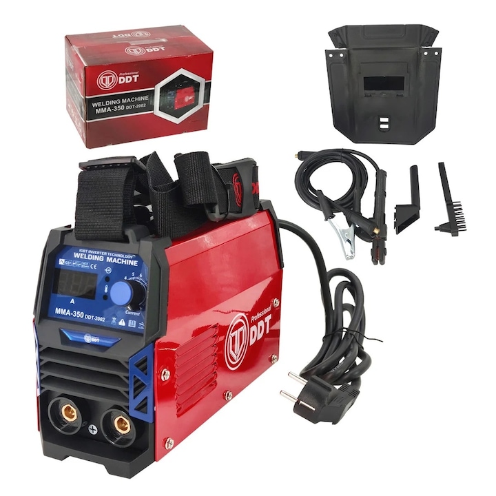 Aparat de sudura DDT PROFESSIONAL DDT-2002, MMA 350A, afisaj electronic LCD, Invertor, tehnologie inalta