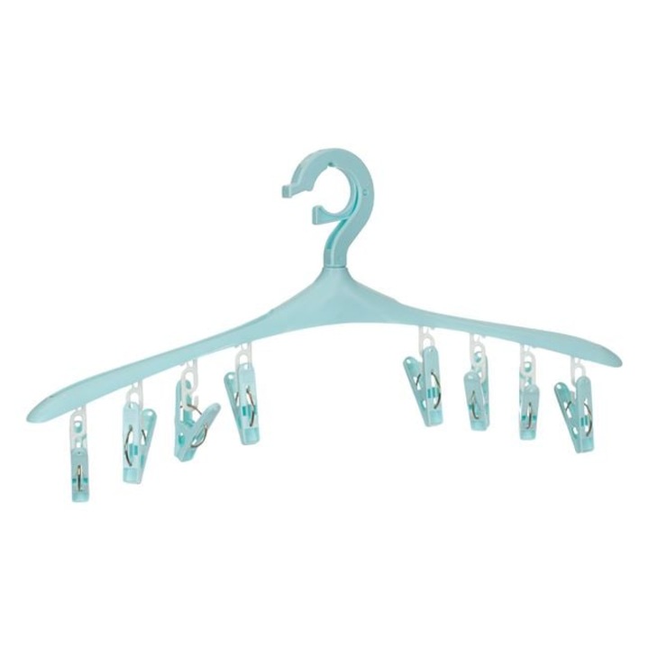 Suport uscat rufe, umeras, cu 8 Carlige, rotativ, ciel, 42.5cm