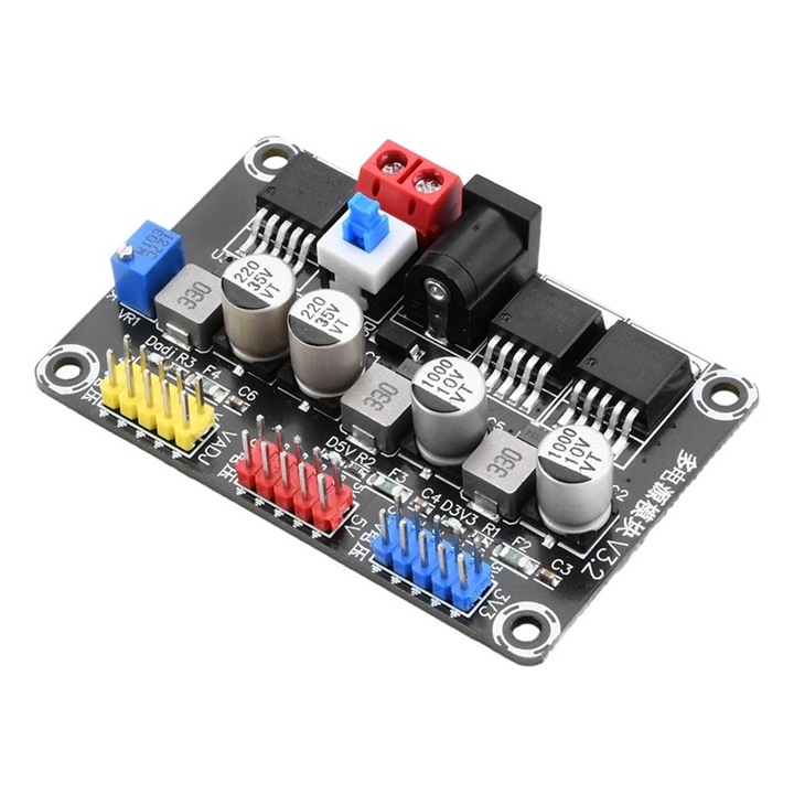 Понижаващ преобразувател на напрежение от 7-25V към 3.3V и 5V с LM2596