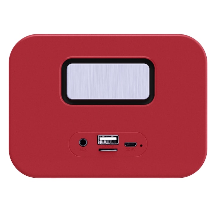 Boxa portabila T6 A+ Mini, Bluetooth 5.0, LED, Cititor card TF, Functie hands-free, Rosu