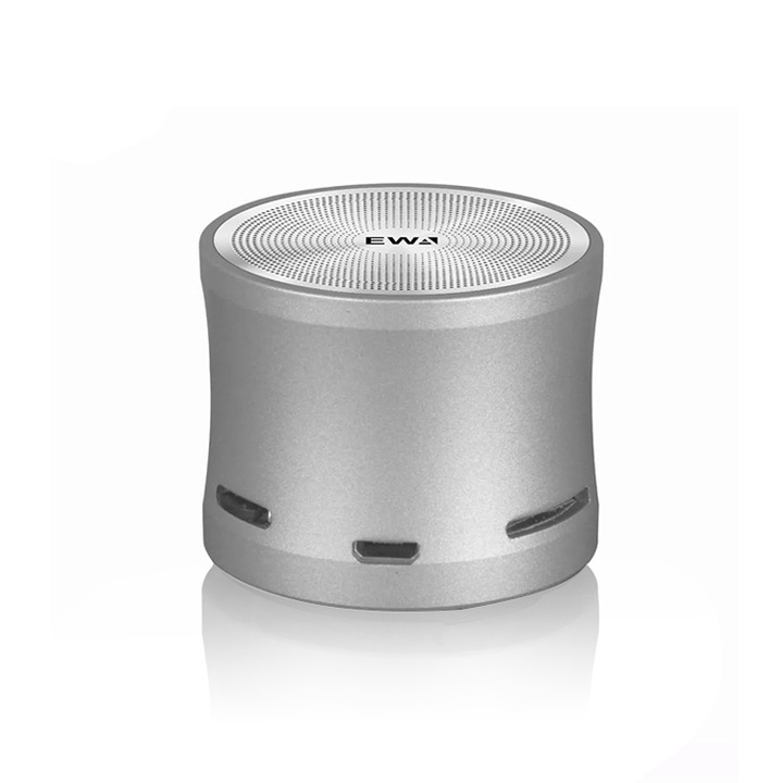 Boxa portabila Bluetooth, Box de bas puternic, Subwoofer, Apel telefonic, Sunet Surround, Boxa de dus bluetooth, Argintiu
