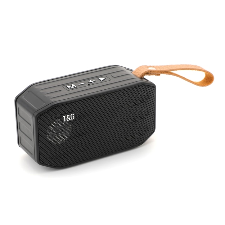 Boxa portabila TEMEIYIN A+ LED Digital Display Card, Bluetooth 5.0, Radio FM, Bluetooth Radio Speaker, Lumina, Rosu