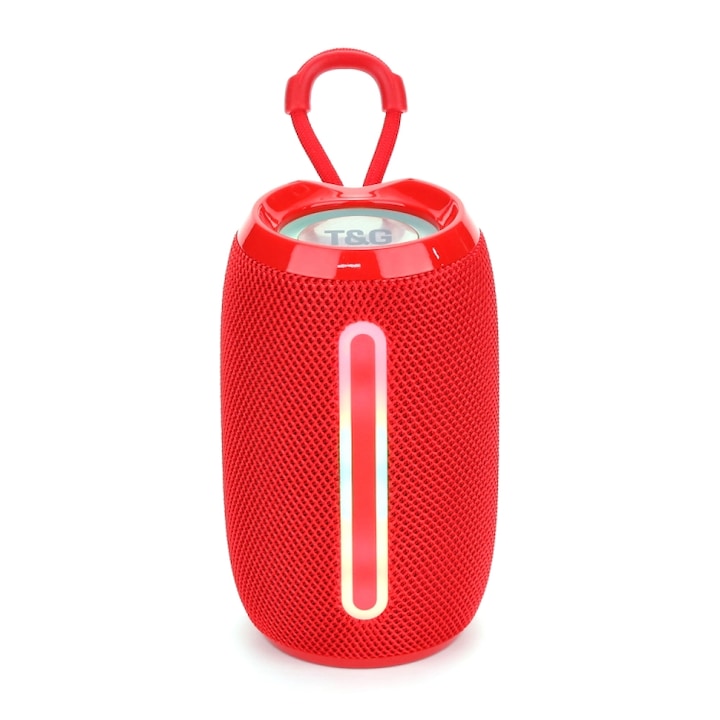 Boxa portabila A189 LED colorata 3D Night Light, difuzor Bluetooth, baza cu cutie, Rotund Alb
