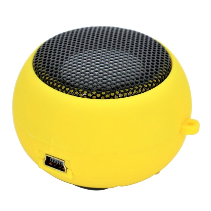 Boxa portabila Bluetooth, design mic de hamburger, sunet stereo Hi Fi, compatibilitate universala, negru