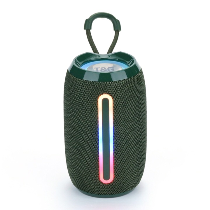 Boxa portabila Bluetooth, TWS, LED, Mini, rosu, stereo wireless, sunet exterior