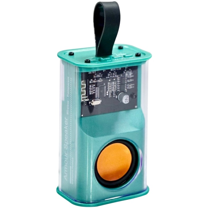 Boxa portabila Bluetooth, Wireless 50, Card TF, FM, Hands free, Portocaliu