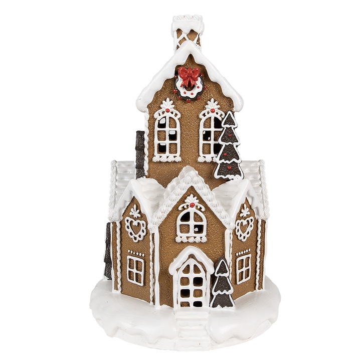 Tarka Polyresin Sweet Cake House LED-del 21x33 cm