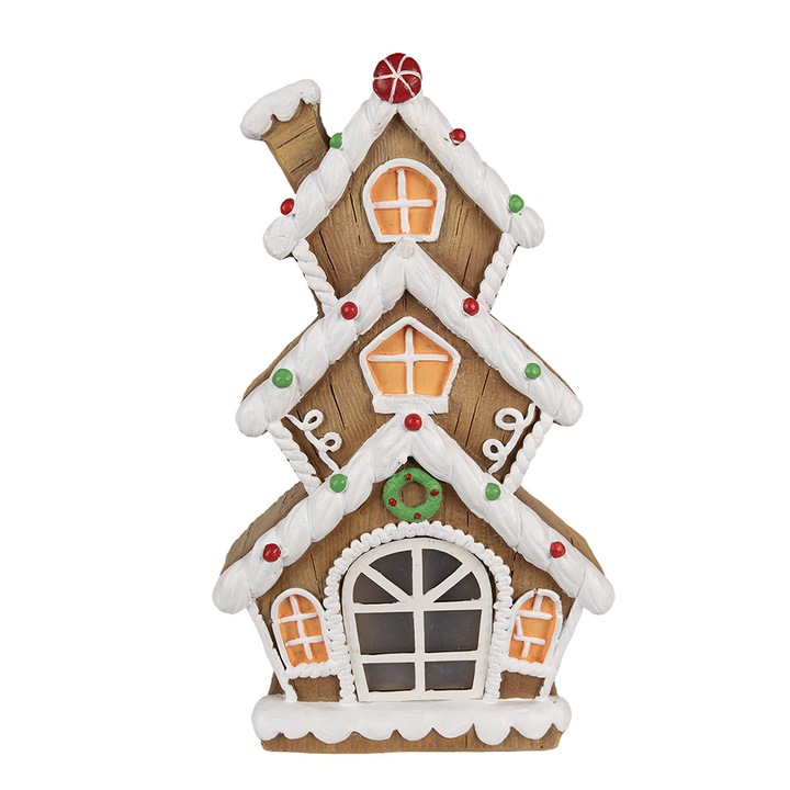 Tarka Polyresin Sweet Cake House LED-del 24x11x41 cm