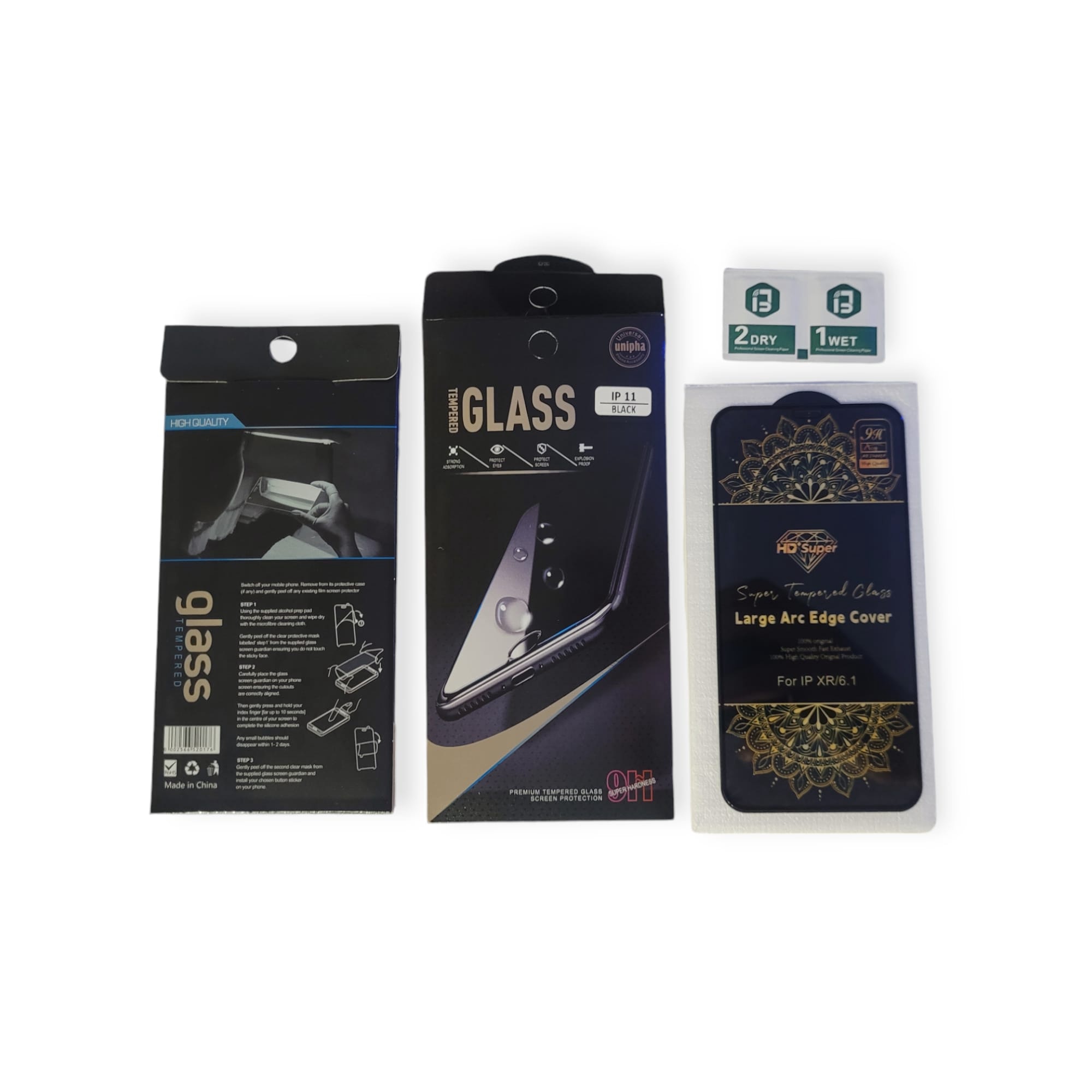 Folie de protectie din sticla, Antistatica, Compatibila cu iPhone XR/ IPhone 11, 9H, Protectie Profesionala, Calitate inalta, Full glue, Margini negre