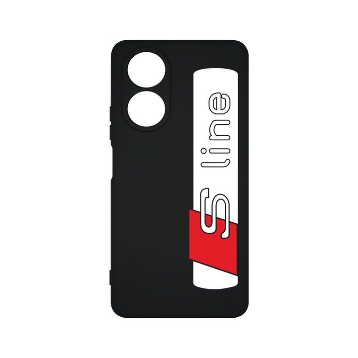 BestCase® Husa Slim Premium Silicon 1.2MM, Compatibila Cu OPPO A78 4G, Logo Audi S Line, Microfibra in interior, Antisoc, Protectie camera si ecran, PB 1757