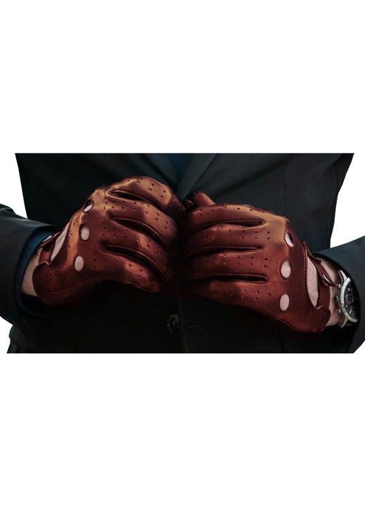 Manusi barbati, Reverse, piele naturala, maro, Maro, One-Size