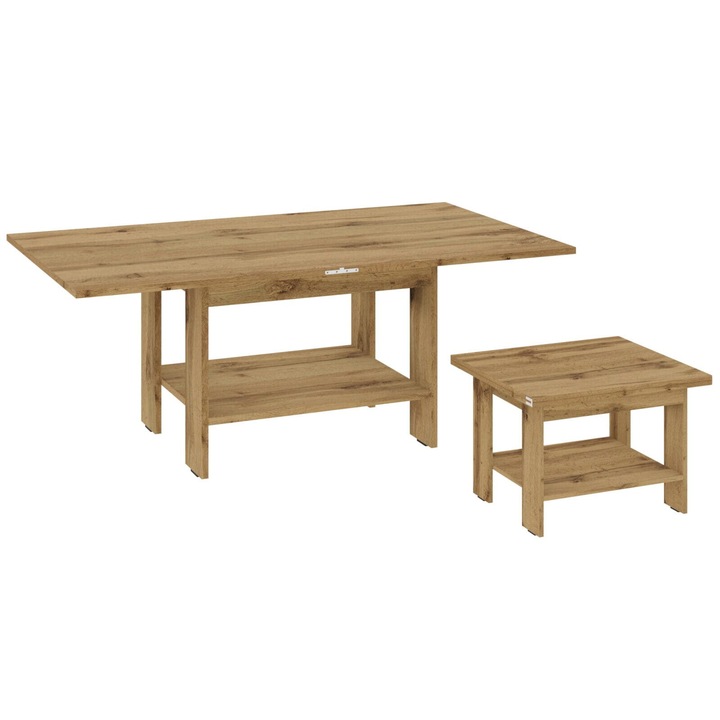 Masa de cafea extensibila dreptunghiulara, rustica, SHAFRAN 60x47cm