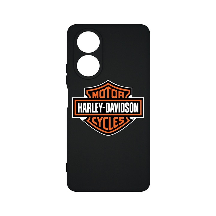 BestCase® Husa Slim Premium Silicon 1.2MM, Compatibila Cu OPPO A78 4G, Logo Harley-Davidson, Microfibra in interior, Antisoc, Protectie camera si ecran, PB 1744