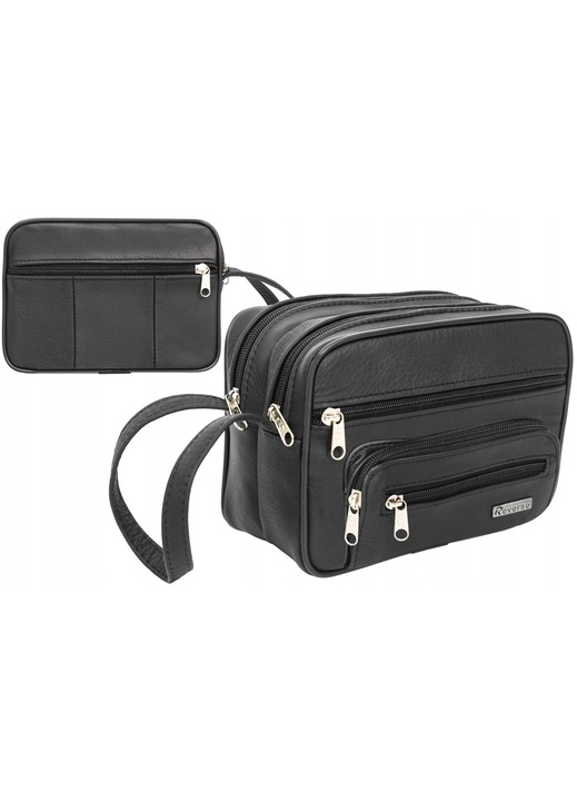 Valódi bőr táska, hátlap, 6 rekeszes, vízálló, 27x16x9cm