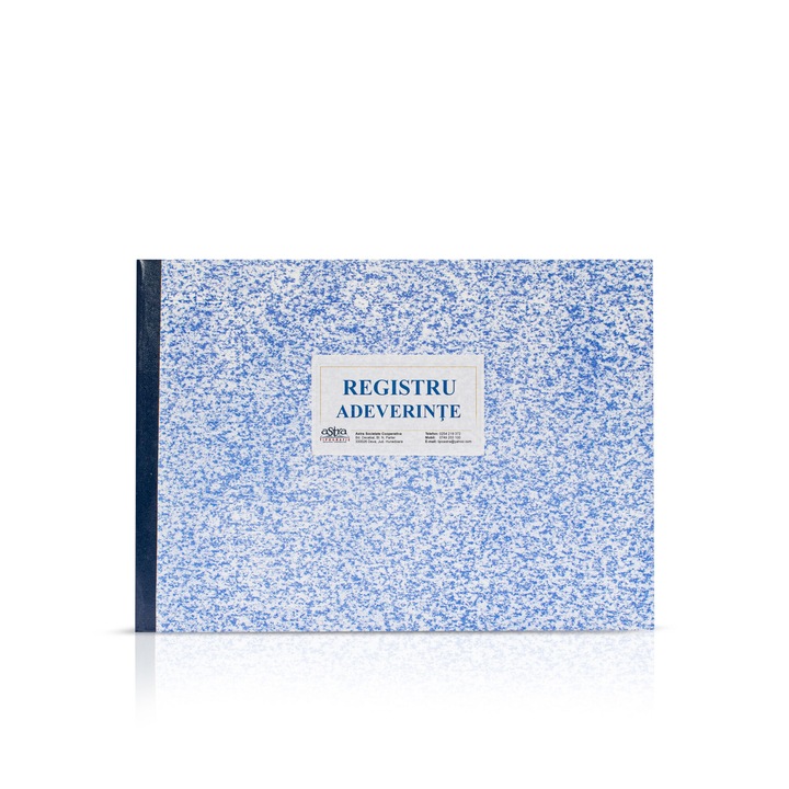 Registru adeverinte, A4, 100 file, hartie 70 g, coperta mucava, landscape