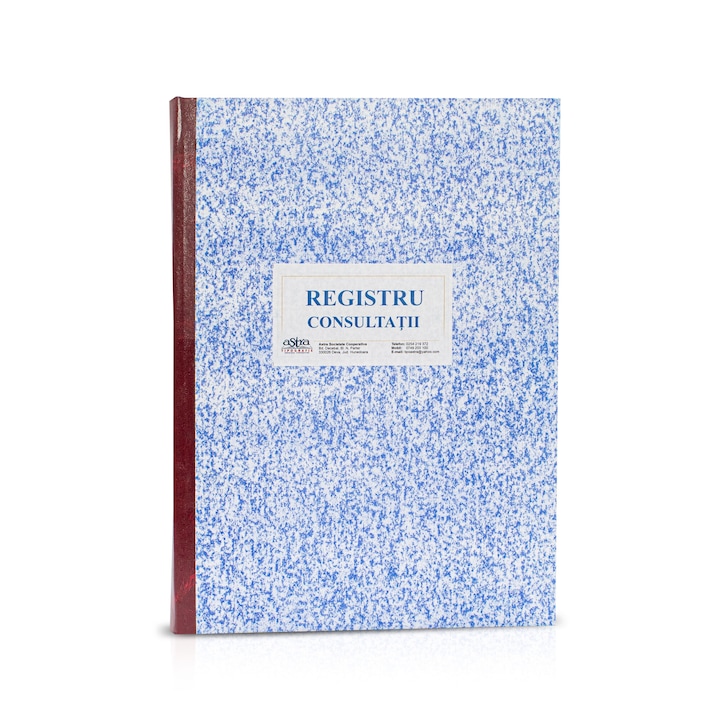 Registru consultatii medicale, A4, 100 file, hartie 70 g, coperta mucava, portrait