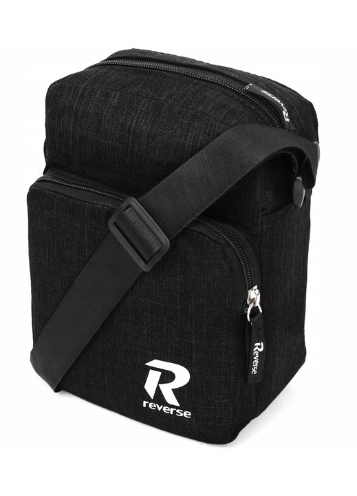Férfi táska, Reverse, Vízálló, Fekete, 21x15x8cm