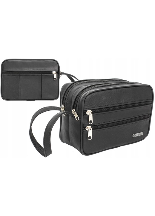 Valódi bőr táska, hátlap, 5 rekeszes, vízálló, 27x16x9cm