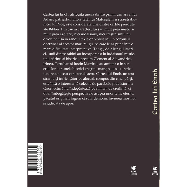 Cartea lui Enoh, R.h. Charles, Rolcris