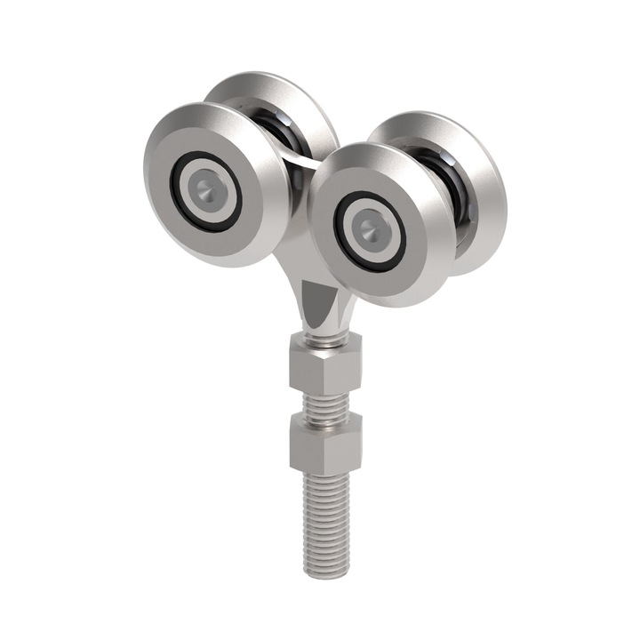 Carucior cu 4 role pentru poarta cu stift 57X67 Otel zincat