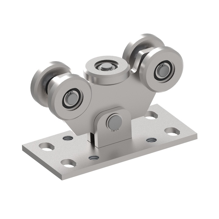 Carucior cu 5 role pentru poarta 70X70 Otel zincat