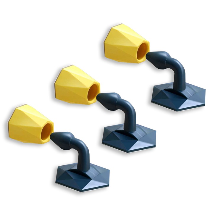 Set 3 opritor usa Lerods pentru usi interioare, autoadezive cu fixare podea