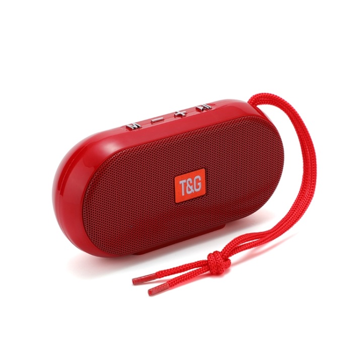 Boxa portabila Bluetooth, difuzor subwoofer Bluetooth M1 Mini, corp din aliaj de aluminiu, TWS wireless, apel handsfree, rosu vis